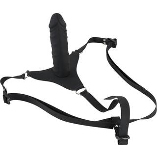 You2Toys - Silikone Strap-On - fastspændelig dildo (sort)