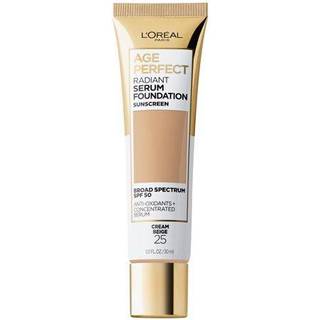 L'Oreal Paris Age Perfect Radiant Serum Foundation med SPF 50 Cream Beige 1 ounce