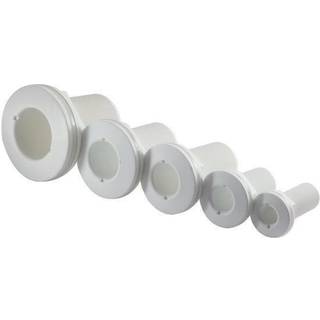 Gevind skroggennemføring TruDesign Skin Fittings Domed Standard, komposit, kuplet, 65 mm, G 3/4" BSP, hvid