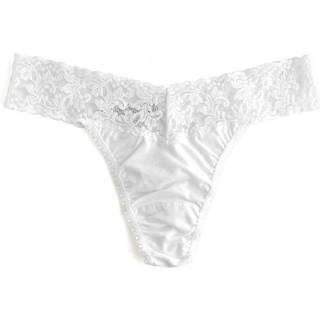 Hanky Panky Supima Cotton Original Rise Thong - White - One Size