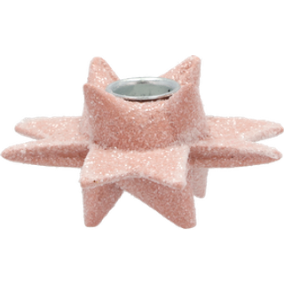 Stjerneskud Lysestage t/kertelys Dia 6 x 3,5 cm Lyserød