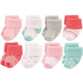 Luvable Friends Unisex Baby Nyf?dte og Baby Terry Socks Coral Dot 0-6 m?neder