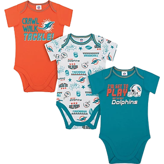 Gerber Unisex Baby Baby Boys NFL 3 Pack Short Sleeveve Onesie Bodysuit Team Farve 6-12 måneder
