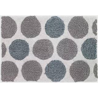Avanti Linens - Bath Mat Cotton Bath Mattor med icke -glidande stöd för modern heminredning (prickade cirklar samling 20 """" x 30 """")