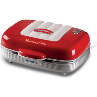 Ariete Brødrister Party Time 3-in-1 Sandwich & Cookies Red