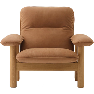 Audo Brasilia Loungestol Cognac (Dunes 21004) Natural Oak