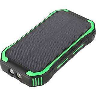 Vandafvisende Solcelle Powerbank med Trådløs Oplader - 30000mAh - Orange
