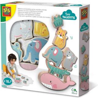 Tiny Talents - Balance and Stacking Game Wooden Animals