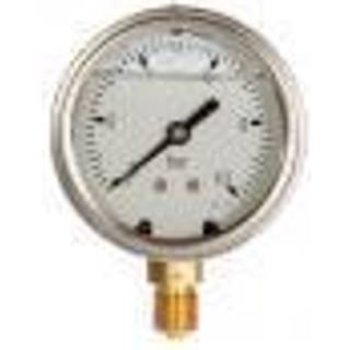 Erik Færgemann Vakuummeter 1/4xø63 -1 - 0 bar, nedadrettet studs glycerin