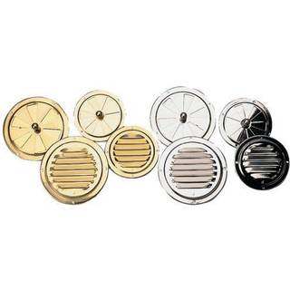 Ventilationsgitre Roca, rustfrit stål, med slangetude 4" (Ø100 mm), sølv