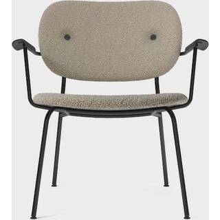 Audo Copenhagen - Co Lounge Chair Black Base Black Oak Back, Dakar 0842 - Lænestole - Norm Architects - Sort - Læder/Metal/Træ/Skum