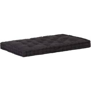 hynde til pallesofa 120x80x10 cm bomuld sort
