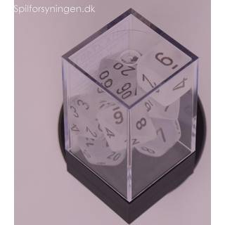 Frosted Clear with Black Dice Set - Rollespilsterninger - Chessex