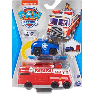 Paw Patrol True Metal Firetruck Die-Cast Team Vehicle With 1:55 Scale Chase Toy Car Kids Toys for aldre 3 og op