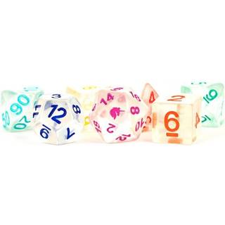 Unicorn Rainbow Ice Dice Set - Rollespilsterninger - Metallic Dice Games
