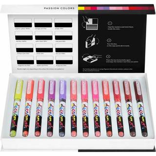 PIGMENT Deco Brush Marker Passion Colors Set 12 Farben