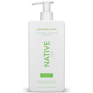 Indfødt vegansk agurk & mynt Natural Volume Shampoo Clean Sulfate Paraben og Silicone Free - 16,5 fl oz