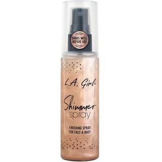 L.A. Girl Cosmetics Shimmer Spray Makeup fikserende spray til ansigt og krop Skygge Rose Gold 80 ml - 80 ml