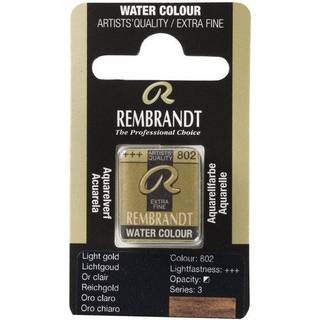 Rembrandt akvarelfarve half pan – Light Gold 802