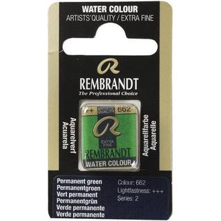 Rembrandt akvarelfarve half pan – Permanent Green 662