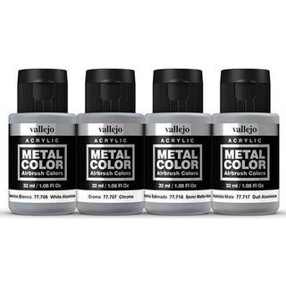 Vallejo Metal Color Aluminium Dope 4 x 32ml. [Levering: 1-2 dage]