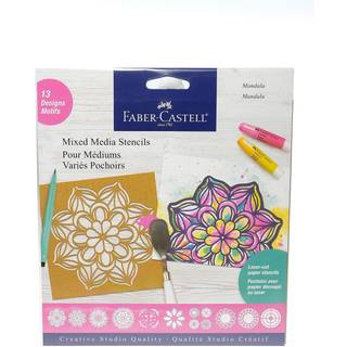 Faber -Castell Mixed Media Paper Stencils - 13 Mandala Stencils Designs 202 - Mandala