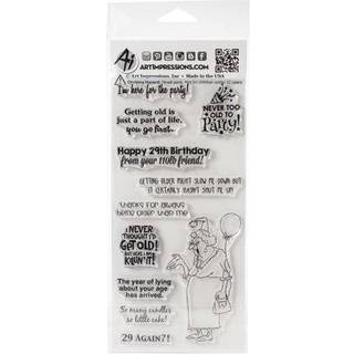 Art Impressions Laugh Lines-stempel - Aldrig for gammel: Humoristisk stempel til kortfremstilling og scrapbooking