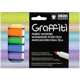 Uchida 560-6p Graffiti Pastel Fabric Marker 6 Pack Graffiti Fabric Marker Set af g?rden