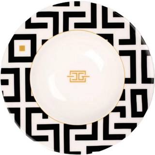 Carolina Gynning DECO dyb tallerken Ø24,5 cm Hvid/Sort