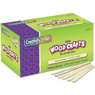 Kreativitet Street Premium Wood Craft Sticks Natural Pack p? 1000 4-1/2 x 3/8 x 1/2 in