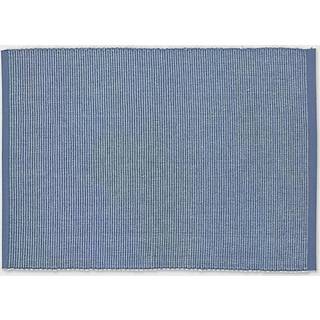 Dii Stonewash Blå & hvid 2-tone ribbed placemat (sæt af 6)