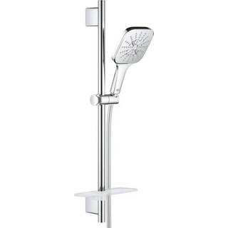 GROHE RSH SmAct CUBE br.st.sæt m Brsstang 600mm, m vægholdere, Silverflex brslange 1.750 mm