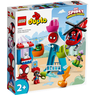 Lego Duplo Marvel Spider-Man & Friends: Funfair Adventure 10963 Fairground med helikopterleget?j Spidey og Hulk figurer leget?j til sm?b?rn dreng