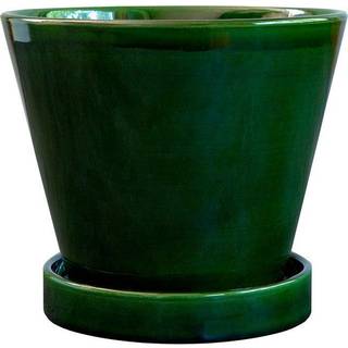 Bergs Potter Julie krukke glaseret Ø13 cm Green emerald