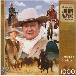 Masterpieces 1000 Piece John Wayne Jigsaw -puslespil for voksne familie eller ungdom - America's Cowboy - 19.25 """" X26.75 """"