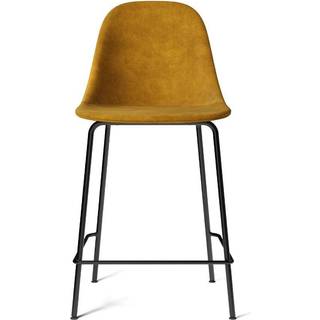 Audo Copenhagen - Harbour Counter Side Chair Black Steel Base Shell Leather Dakar 0311 - Barstole og bartaburetter - Norm Architects - Sort - Læder/Metal/Syntetisk/Plast