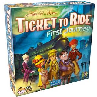 Billet til at ride First Journey Board Game - Sjov og let for unge opdagelsesrejsende! Train Strategy Game Family Game for Kids & Adultss i alder