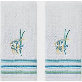 SKL Home Ocean Watercolor H?ndkl?de Hvid (2-pakke)