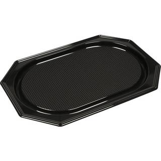 Serveringsfad, 45x30 cm, Plast, Sort, 10 stk.