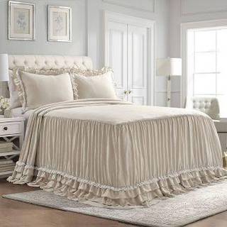 Frodig indretning Ella Fl?se Blonde Senget?ppe 3 Deles S?t Queen Neutral - S?dt Senges?t - Queen Senget?j - Beige Senget?j - Coquette Decor - Neu