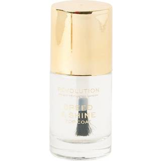 Makeup Revolution Speed & Shine Hurtigttørrende neglelak Transparent 10 ml - 10 ml
