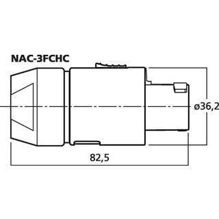 Neutrik NAC3FC-HC Strømstik NAC Stik, lige Samlet