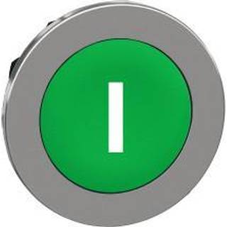 Schneider Trykknap flush grøn m/hvidt "i"