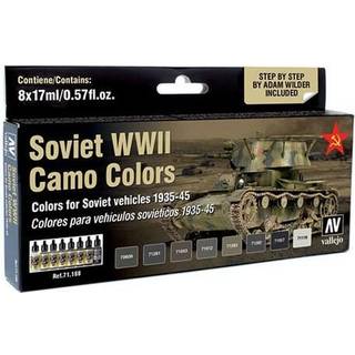 Vallejo Model Air Soviet WWII Camo Colors 17 Ml. [Levering: 1-2 dage]