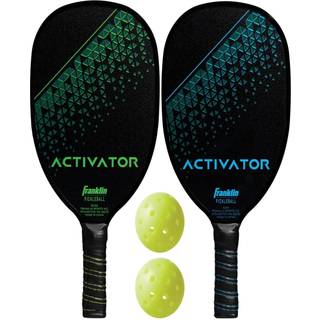 Franklin Sports Pickleball Paddle and Ball Set -WOODEN RACKETS + Pickleballs - 2 spillere - Activator - USA Pickleball (USAAPA) godkendt (en st?r