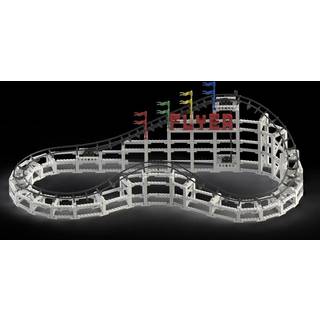 CDX -blokke: Flyer - 539 stykker Building Brick Set Gravity Powered Roller Coaster Model fremmer STEM -l?ring