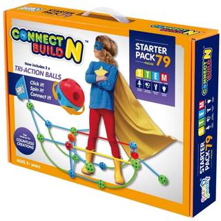 Eezy Peezy Connect N Build Building Toys Starter Pack med 79 stykker - Stem leget?j til b?rn