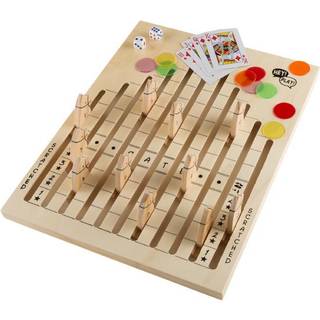 Hej! Spil! Wooden Horse Race Game med terningekort og chips - indend?rs og udend?rs br?tspil til voksne b?rn drenge og piger festspil (80 -DDH)