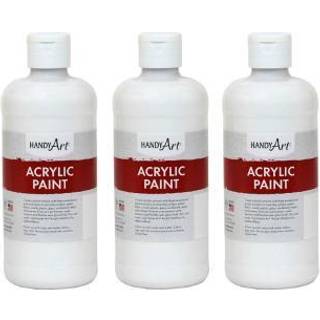 Rock Paint & Handy Art RPC101005-3 16 oz akrylmaling Blockout White - 3 hver