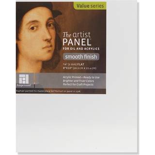 Ampersand Art Supply Wood Gesso Artist Maleri Panel: Primed Smooth 8 """" X 10 """" 1/8 """" Flat profil